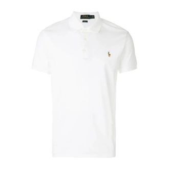 Polo Ralph Lauren Tops, Heren, Wit, XL, Witte Gebreide Polo Shirt