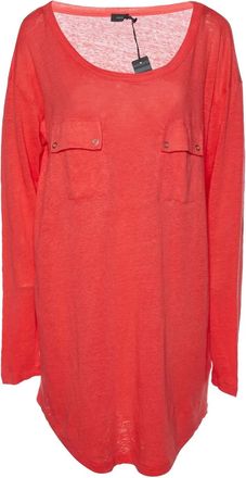 Joseph Pre-owned flap-pocket top - women - Elastane/Linen/Flax - L - Pink
