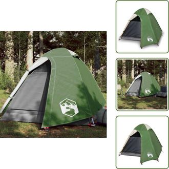 vidaXL Tenda da campeggio per 2 persone - vidaXL Tenda da Campeggio a Cupola per 2 Persone Verde Impermeabile - Tenda da campeggio verde