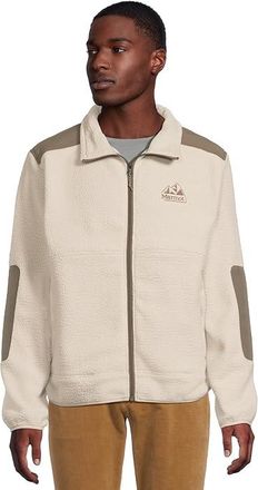 Marmot Wanderer High Pile Fleece Jacket Mens Coat Birch Bark : 2XL, Fleece/Polyester