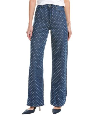 Rag & Bone Lori Mid-Rise Augusta Tweed Wide Leg Jean