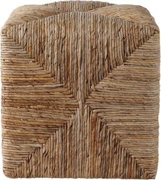 Sagebrook Home 18X18in Rattan Square Ottoman