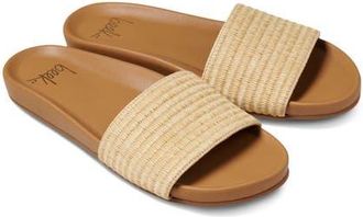 beek Gallito Raffia Slide Sandal in Honey at Nordstrom, Size 10