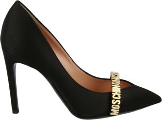 Moschino Black and Gold deals Chain Heels MISMATCH Shoes Left 7 Right 6.5 Closed Toe