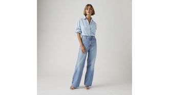 Levi's High Waisted Straight Jeans - Womens - 23X29 - Medium Wash / Smile For Real