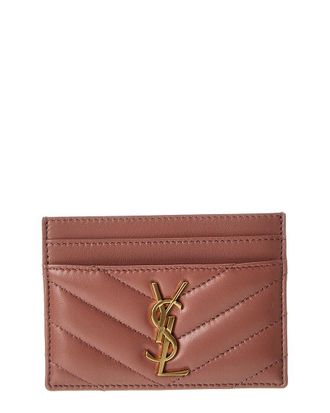 Saint Laurent Monogram Matelasse Leather Card Holder
