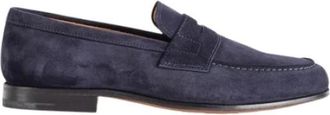 Churchs Blauwe Su&egrave;de Mocassin met Leren Zool - Heren - Loafers - Blauw - 44 EU - Su&egrave;de - Schoenen