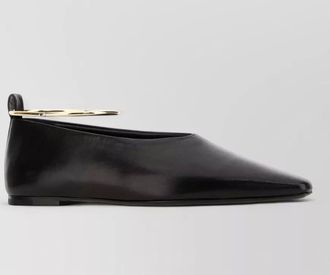 Jil Sander leather ballerina shoes