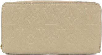 Louis Vuitton Beige Tourterelle Leather Long Wallet (Bi-Fold) (Pre-Owned)