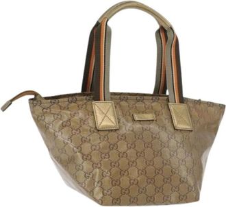 Gucci Pre-owned Handbags, female, Brown, Size: ONE SIZE Pre-owned Vintage Tote Bag