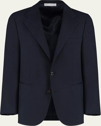 Umit Benan Mens Super 120s Wool Single-Breasted Blazer