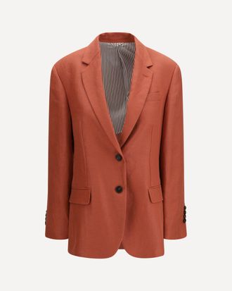 Brunello Cucinelli Single-breasted linen Blazer Female 38