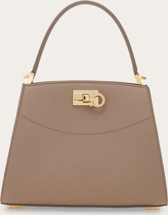 Ferragamo Women New Ferragamo Studio box bag (XS) Beige
