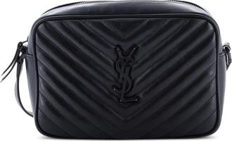 Saint Laurent Lou Camera Bag Matelasse Chevron Leather Small crossbody bag - Zwart