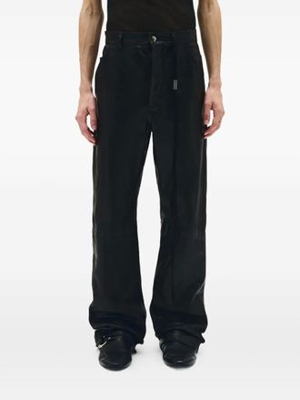 Ann Demeulemeester Pantaloni in pelle - Nero