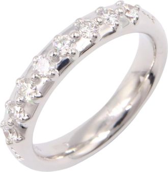 Gucci Silver Clear White Gold (18K) Band Ring (Pre-Owned)