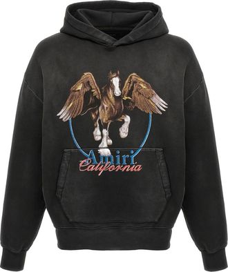 Amiri Black Long Sleeve Printed Hoodie