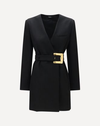 Balmain Grain de poudre Blazer with belt Female 38