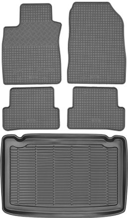 OEM Juego De Alfombrillas De Goma Para Coche Y Maletero Para Renault Clio Iii Hatchback (2006-2012)
