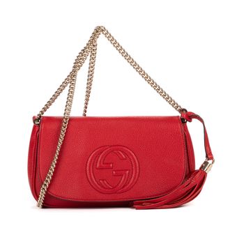 Gucci Pre-owned Womens Soho Chain Crossbody Shoulder Bag - Red - One Size
