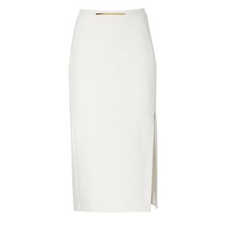 Elisabetta Franchi Midi Skirts, female, White, Size: S Midi Skirt