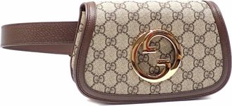 Gucci Beige Brown Pvc Leather Fanny Pack Pouch (Pre-Owned)