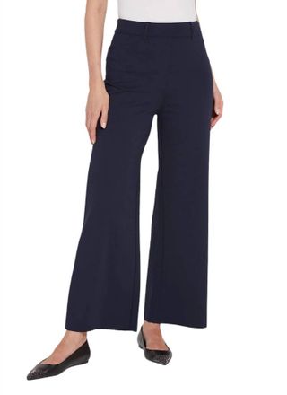 Lyss&eacute; Erin Wide Leg Ponte Pant In True Navy