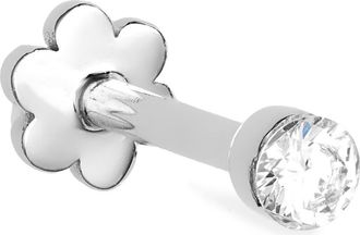 Maria Tash Single Invisible Set Diamond Stud Earring in White Gold at Nordstrom, Size 2 Mm