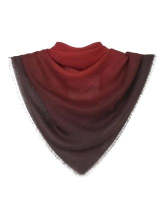 Giorgio Armani fringed scarf - men - Fabric - One Size - Red