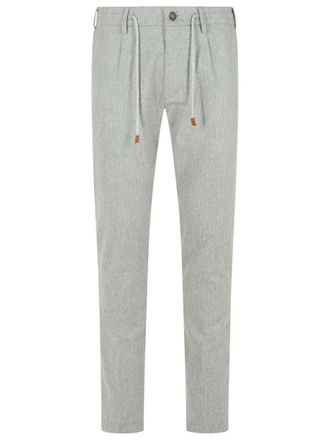 Eleventy Light Grey Wool Blend Trousers