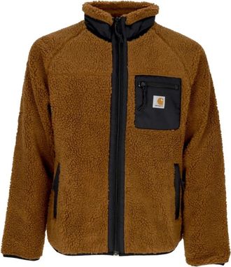 Carhartt Work in Progress Sherpa Hoge Hals Rits Jas Bruin/Zwart - Heren - Jassen - Bruin - S - Polyester - Jassen