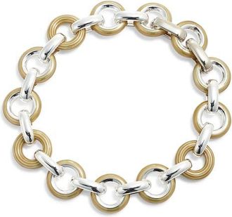 Tory Burch Donut Link Necklace in Light Silver /Multi at Nordstrom