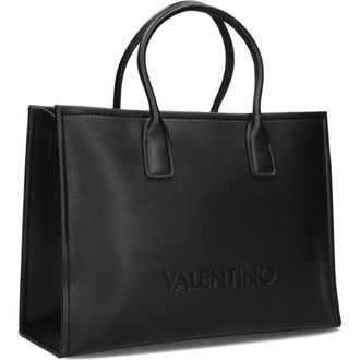 Valentino Tassen, Dames, Zwart, ONE Size, Wol, Zwarte Shopper Tas voor Herfst