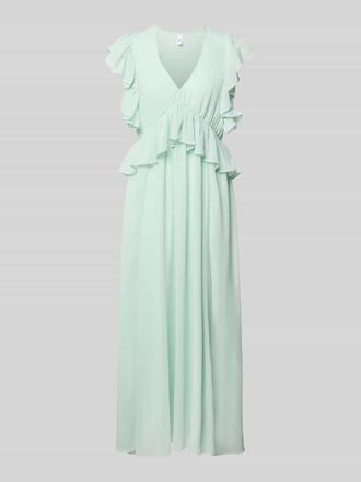 Vero Moda Cocktailkleid mit Volants Modell MUSSI in Hellgruen, Gr&ouml;&szlig;e 34