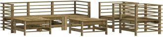 vidaXL 7 Piece Garden Lounge Set Impregnated Wood Pine Vidaxl