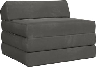 vidaXL Sof&aacute; Cama Plegable Gris Oscuro 200 X 70 X 10 Cm Terciopelo Vidaxl