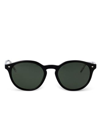 Giorgio Armani round-frame sunglasses - men - Acetate - One Size - Black
