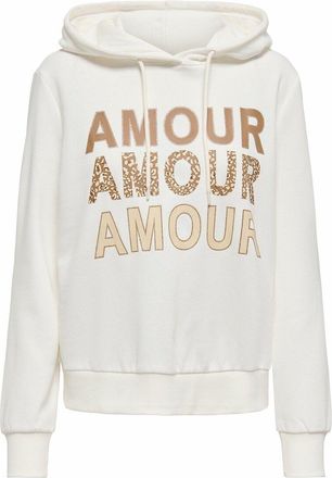 Only Hoodie met opschrift amour