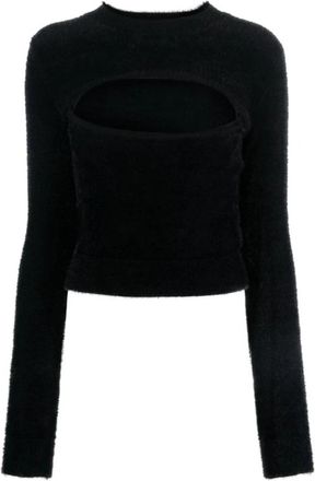 Moschino Ronde hals gebreid - Dames - Ronde hals truien - Zwart - S - Truien & Vesten