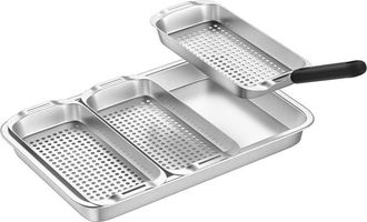 OEM Juego De Cestas Para Barbacoa, Cesta De Acero Inoxidable Para Barbacoa, Cesta Para Verduras, Cesta Para Barbacoa, Bandeja Para Verduras, Carne Y Pesca