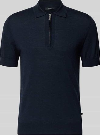 Matinique Slim Fit Poloshirt aus reiner Wolle in Dunkelblau, Gr&ouml;&szlig;e XL