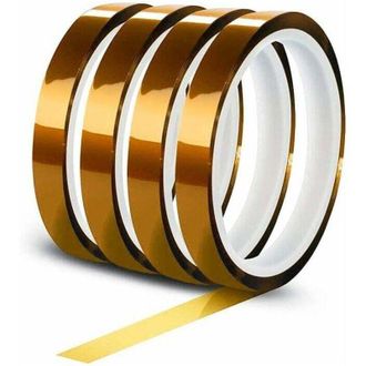 OEM Cinta Adhesiva De Pel&iacute;cula De Poliimida (4 Unidades, 12 Mm X 33 M), Resistente Al Calor, Para Impresora 3d, Enmascaramiento, Soldadura Y Aislamiento D