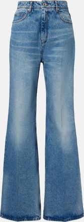 Ami Faded high-rise flared jeans