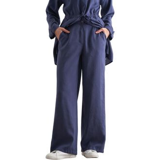 Mizalle Light Weight Elastic Trousers in Indigo at Nordstrom, Size Xx-Large