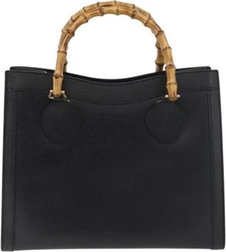 Gucci Pre-owned Vintage Handbag - Dames - Vintage Handtas - Zwart - ONE Size - Leer - Vintage