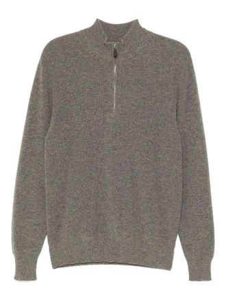 N.Peal ribbed sweater - men - Organic Cashmere - S - Grey