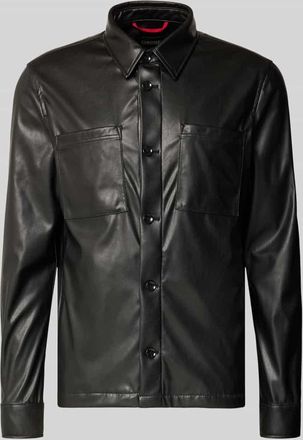 Cinque Jacke in Leder-Optik Modell MESSI in Black, Größe XXL