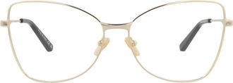 Balenciaga 59mm Cat Eye Optical Glasses in Gold Gold Transparent at Nordstrom Rack