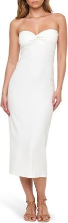 L*Space Lisette Strapless Rib Cover-Up Dress in Cream at Nordstrom, Size X-Small
