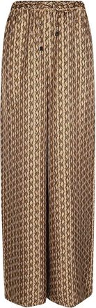 Max Mara Clarino Wide Broeken - Dames - Wijde Broeken - Bruin - XS - Broeken